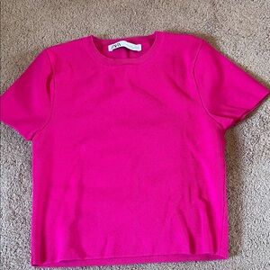 Zara Fuchsia Short Sleeve Tee
